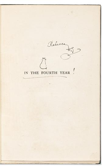 WELLS, H.G. Group of 14 books Inscribed and Signed, "H.G." or "J[aguar]," to Rebecca West ("Rebecca" or "Panther") or her son Anthony.